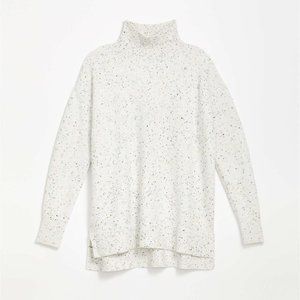 LOFT Flecked Hi-Lo Tunic Sweater